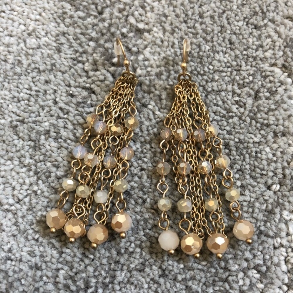 Marlyn Schiff Crystal Dangle Earrings NWOT